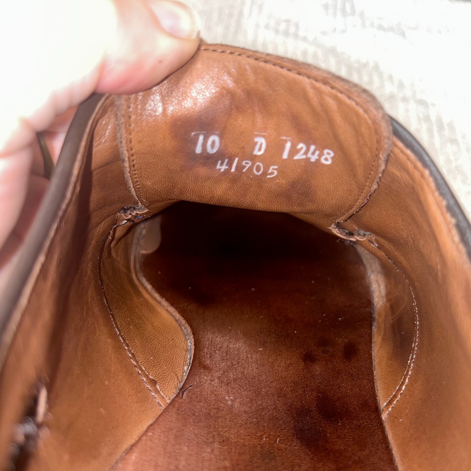 SAOLA Allen Edmonds Uomo 10D Delray Marrone Scuro Derby Suola in Pelle