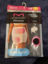 Maidenform Women's Flexees Cool Comfort Smooths Shapes  High Waist Brief Black M