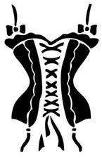 pochoir corset 