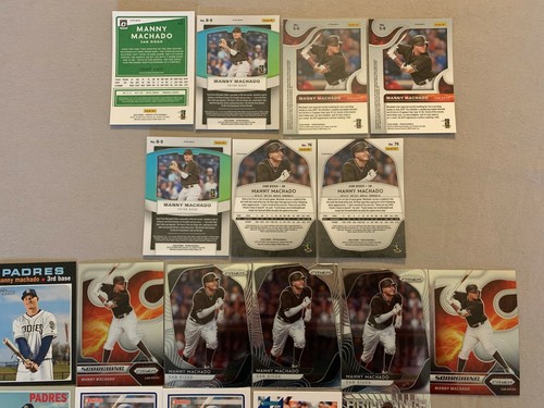 Manny Machado Lot (18) + Optic Silver Prizm + Brilliance Carolina Blue + Silver - Picture 3 of 4
