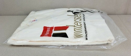 VTG NOS Hanes Winter Weight Union Suit Long Sleeve Ivory Size 40 Trunk 66 USA E - Picture 9 of 10