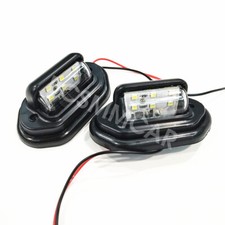 2x 6 Led Rear Tail License Number Plate Light Lamp For Car Truck Trailer White