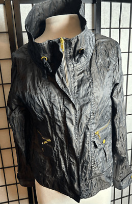 Hollywood Hudson Black Ruched Zip Up Jacket