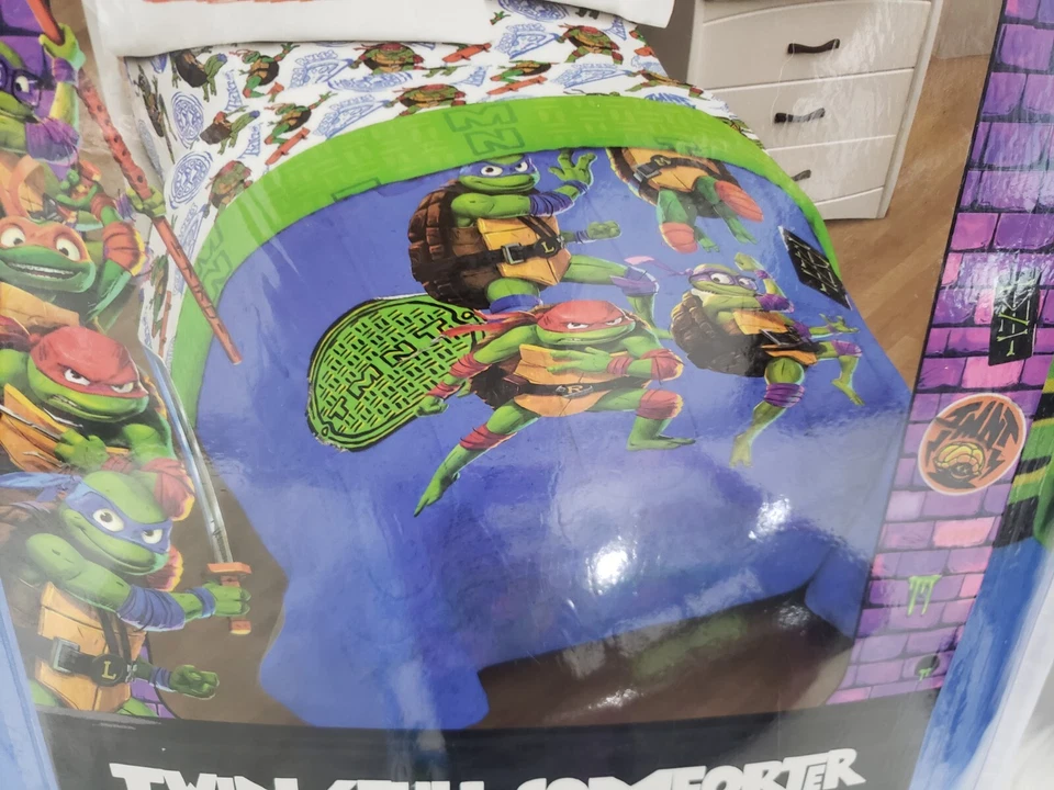 NUEVO Juego de sábanas y edredón doble reversible Teenage Mutant Ninja Turtles TMNT Foto 3 de 4