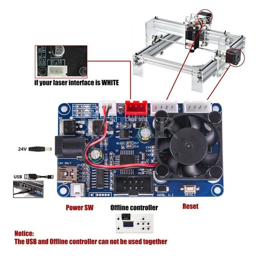 2 Axis GRBL Controller GRBL Control Board USB Port For DIY CNC Laser Engraving* - Picture 4 of 4