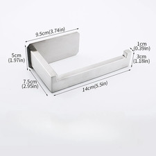 No-Drill Stainless Steel Wall-Mounted Square Tube Tissue Holder for the Bathroom