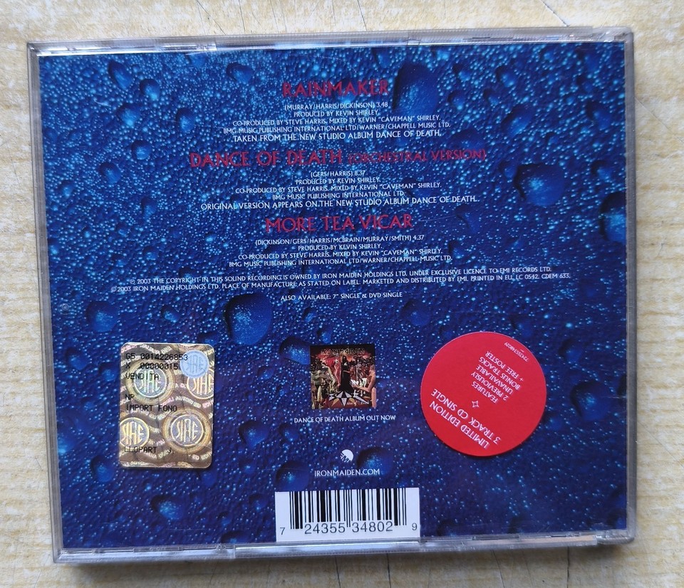 Iron Maiden - Rainmaker Cd-Single UK 2003 enthält ein Poster | eBay.de