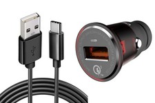 18W Fast Car Charger 6ft USB-C Cable Long Power Wire TYPE-C for Smart Phones