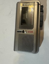 Sony M-570V Handheld MicroCassette Voice Recorder Gray 4.2x2.5 In. Lightly Used