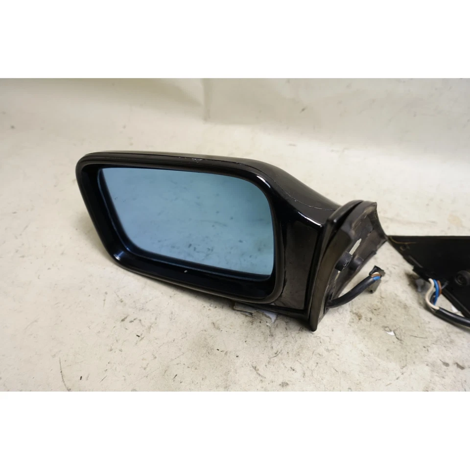 84-91 BMW E30 3-Series Par de Espelho Lateral Alimentado Preto Jato Esquerda Direita Fabricante de Equipamento Original - Imagem 2 de 4