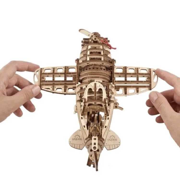 Mad Hornet Airplane Mechanical Plywood Model 7252 DIY Building Wood Craft Kits