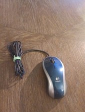 Logitech LX3 Wired Optical Mouse Blue and Sil...