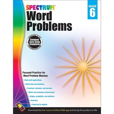 Spectrum Grade 6 Word Problems Math Workbook, Ages 11-12, 6th Grade Math Wor...