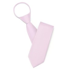 Pre Tied Adjustable Zipper Ties for Men 3.15" Womens Solid Color Light Pink