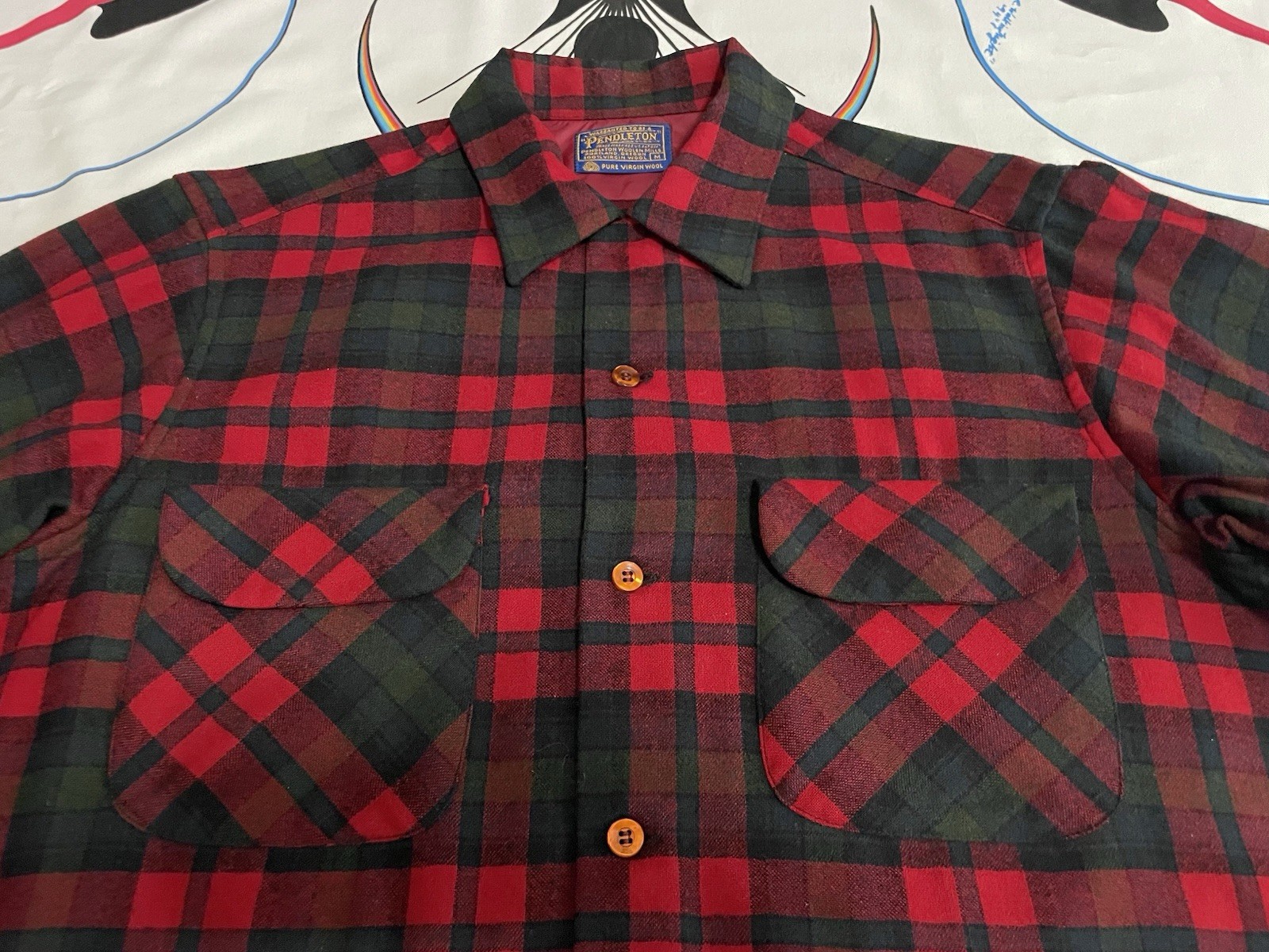 VTG Pendleton Board Shirt Button Up Loop Collar F… - image 3