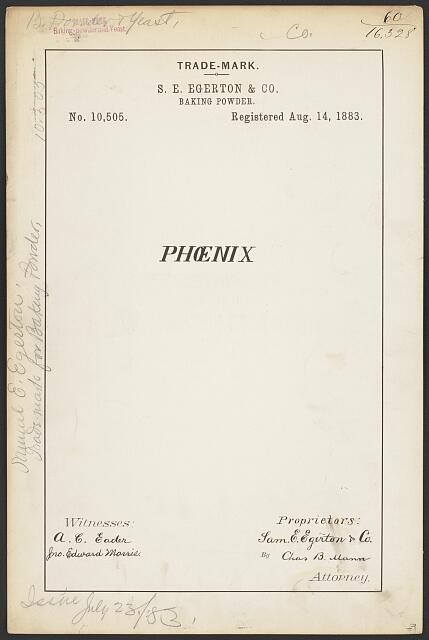 Photo:S. E. Egerton & Co. for Phoenix brand Baking Powder