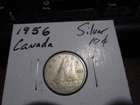 Canada 1956 -  10 Cent Dime Canadian Coin - 80% Silver - ASW 0.06 Oz
