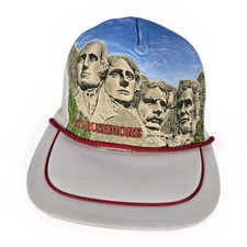 Vintage Mt. Rushmore Mesh Snapback Trucker Hat Adjustable Cap Pre-owned