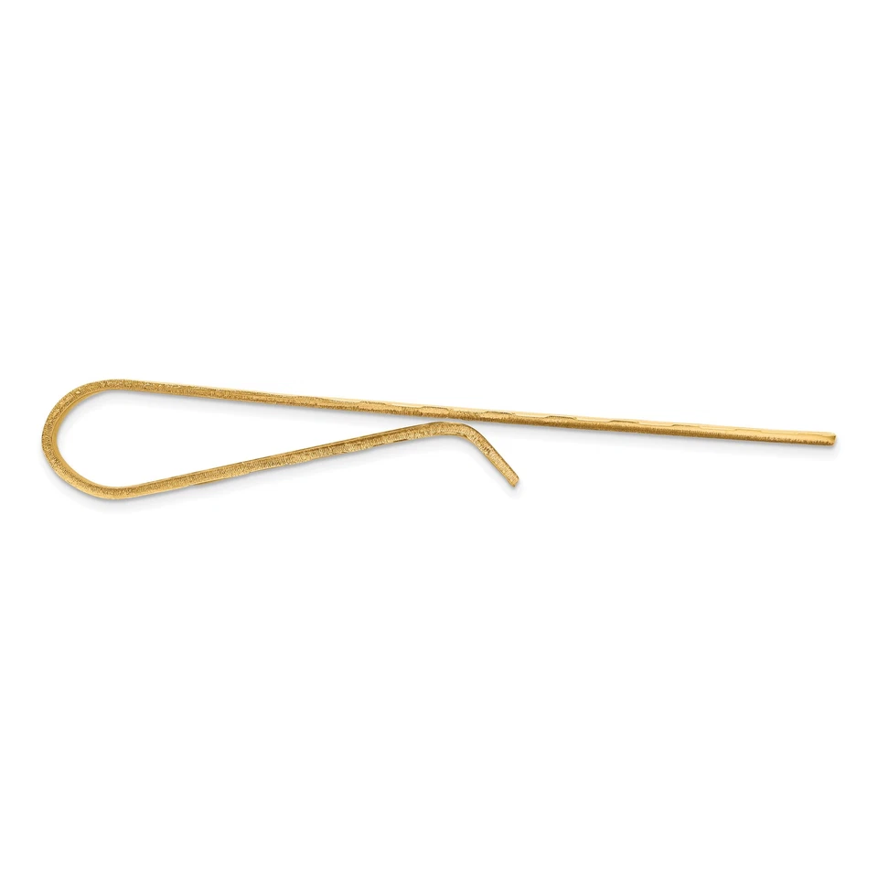 10K Solid Yellow Gold Mens Tie Clip Bar Tac - Image 2 of 4