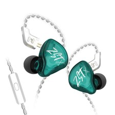 KZ ZST X Hybrid Dual Driver HiFi In-Ear Monitors Earphones Wired Earbuds Cyan