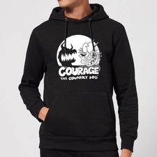 Image of Official Cartoon Network Courage The Cowardly Dog Spotlight Adults Hoodie Black