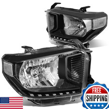 Dna Motoring Headlight Assembly Driver Passenger Side Compatible 14-17 Tundra