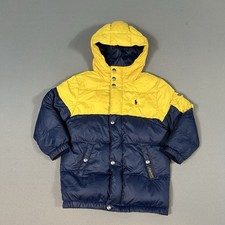 Polo Ralph Lauren Puffer Jacket Youth 5 Full Zip Parka White Duck Down