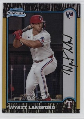 2024 Bowman Chrome Gold Refractor 25/50 Wyatt Langford #BC25-16 Rookie RC 09an