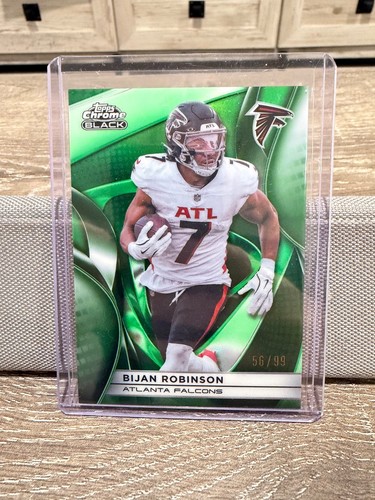 Topps Chrome Black Bijan Robinson Jersey Match 07/99 Atlanta Falcons #4 2025