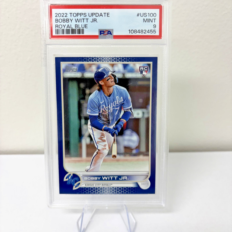 2022 Topps Update Bobby Witt Jr. Royal Blue RC PSA 9