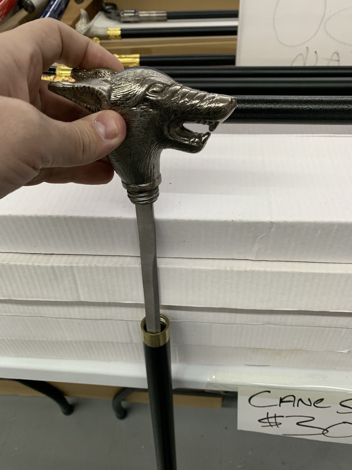 WOLF HEAD CANE Walking Stick Canes Vintage BRAND NEW FREE SHIPPING