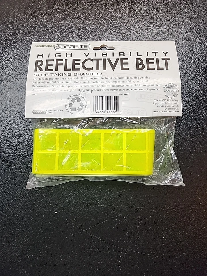 Jogalite Reflective Belt 2" Wide 1200' Nighttime Visibility Bright Yellow USA - Image 2 of 2