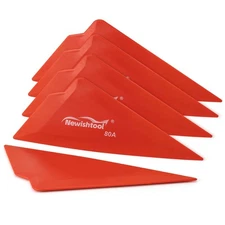 5-Pack Window Tint Tools Triangle Squeegee, 80A Hardness Multi-Edge Red Corne...