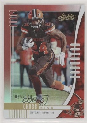 2019 Panini Absolute Red Spectrum 65/100 Nick Chubb #22 0b2