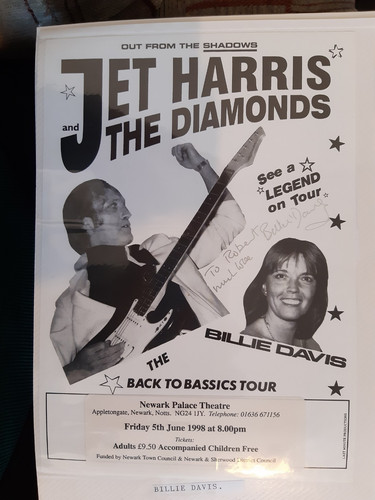 Billie Davis (Jet Harris and the Diamonds) Signed Photo