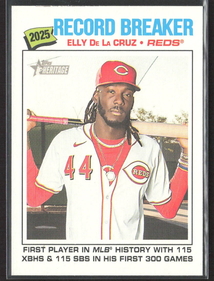 2026 Topps Heritage #233 Elly De La Cruz 2025 Record Breaker | eBay
