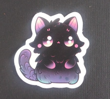 Beautiful Galaxy Night Sky Kitty Cat Sticker 1.58" x 1.5" W 