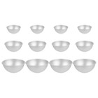 12pcs Diy Baking Mold: Aluminum Alloy Half Sphere Cake Pan - Nonstick And