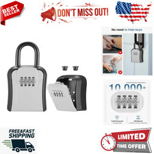 Key Lock Box for Outside-Combination Lockbox for House Key-Portable/Wall Mounted
