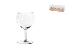 Vassoio 10 Calici In Vetro Trasparente Ballon, 25Cl