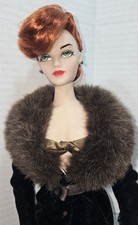 Gene Marshall 16" Doll Red Hair Green Eyes Brown / Gold Gown