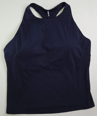 Calia Inspire Womens Dark Blue Low Support High Neck Tank Size M Built In Bra