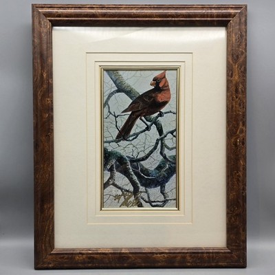 RED CARDINAL Print Robert E. (Bob) Binks  Signed in Gold, 50/75 or 50/750 Framed