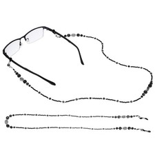 Beaded Eyeglass Chains for Women, Glasses Lanyard Sunglass Holder, Black