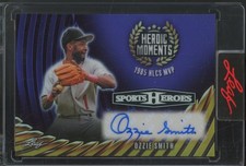 2026 Leaf Sports Heroes Heroic Moments Purple Prismatic Ozzie Smith 5/8 Auto