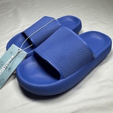 Kids Blue Slide Sandals Size 1 US Lightweight Comfort Shower Slides NEW