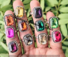 Sale Multi Faceted Topaz Gemstone Rings Lot 9...