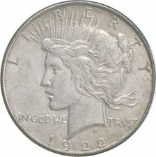 1922 Peace US Silver Dollar - 90% Philadelphia Minted