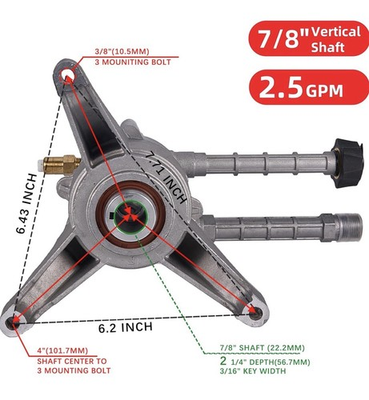 #ad 7 8quot; Shaft Vertical Pressure Washer Pump 2600 3000 PSI @2.5 GPM amp; Power Wash $68.53