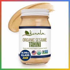 Organic Sesame Tahini 15.98 Oz Creamy Stone Ground Pure Sesame Paste